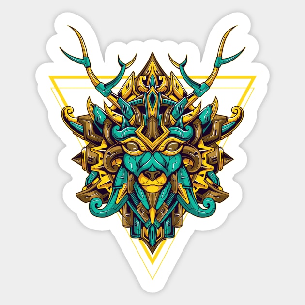 Deer cyborg Sticker by vhiente